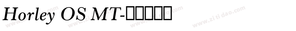 Horley OS MT字体转换